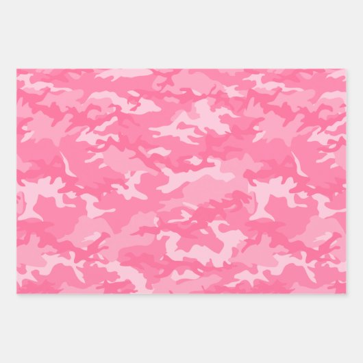 Rosa 1 Camouflage Camouflage Geschenkpapier Set (Vorderseite)