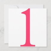 Rosa 1. Geburtstag #1 Einladung (Rückseite)