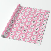 Rosa 1. Geburtstag Geschenkpapier (Ungerollt)