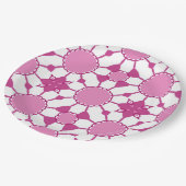 Rosa 1 von 4 pappteller (Schrägansicht)