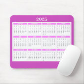 Rosa 2025 Monatlicher Mädchenkalender Mousepad (Mit Mouse)