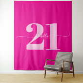 Rosa 21. Geburtstagsfeier Wandteppich (Beispiel)