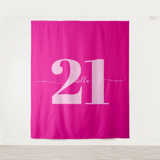 Rosa 21. Geburtstagsfeier Wandteppich (Vorderseite)
