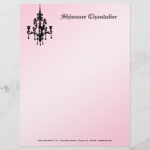 Rosa 2 des Leuchter-311-Shimmer Briefbogen
