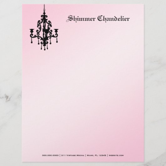 Rosa 2 des Leuchter-311-Shimmer Briefbogen (Vorderseite)