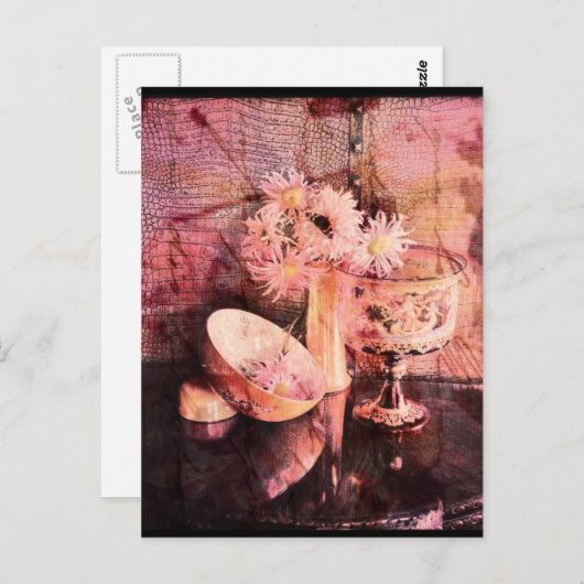 Rosa 2 postkarte (Vorne/Hinten)