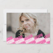 Rosa 2 Tonne Abschluss 2 Foto Danke Karte (Rückseite)