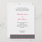 Rosa 3 Asse Vegas Hochzeit Einladung (Rückseite)