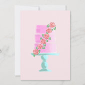 Rosa 3-Tier-Kugel Einladung (Vorderseite)