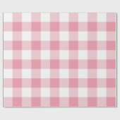 Rosa 3 Zoll Gingham Karo Geschenkpapier (Flach)
