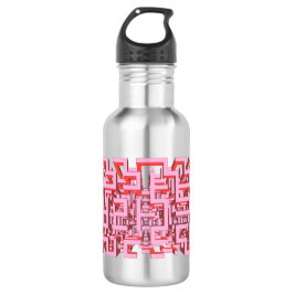 Rosa 3D Maiswasser Flasche Edelstahlflasche