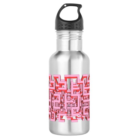 Rosa 3D Maiswasser Flasche Edelstahlflasche (Vorderseite)