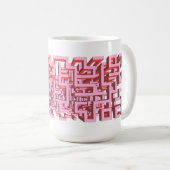 Rosa 3D-Maze-Tasse Kaffeetasse (VorderseiteRechts)