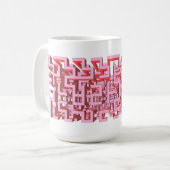 Rosa 3D-Maze-Tasse Kaffeetasse (Vorderseite Links)