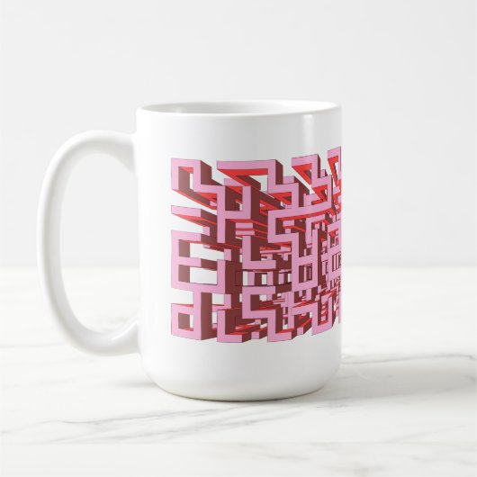 Rosa 3D-Maze-Tasse Kaffeetasse (Links)