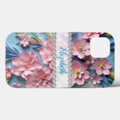 Rosa 3D-Primaten, Sonderrahmen für Diamanten Case-Mate iPhone Hülle (Rückseite (Horizontal))