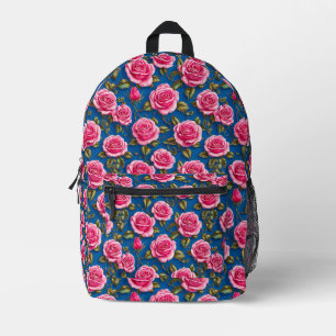 Rosa 3D-Rose Bedruckter Rucksack