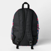 Rosa 3D-Rose Bedruckter Rucksack (Rückseite)