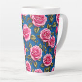 Rosa 3D-Rose Milchtasse (Rechte Ecke)