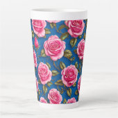 Rosa 3D-Rose Milchtasse (Vorderseite)