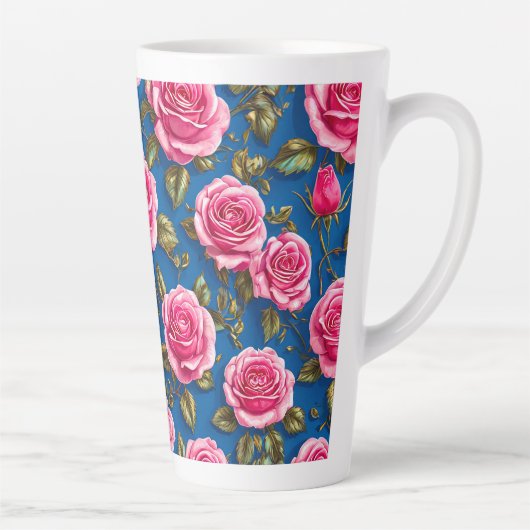 Rosa 3D-Rose Milchtasse (Rechts)