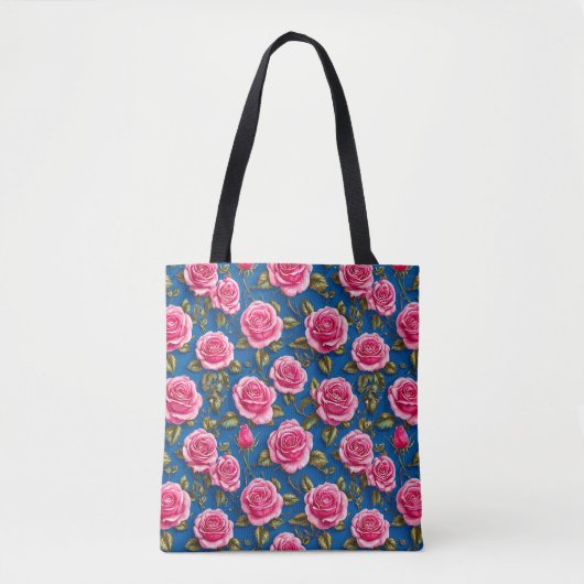 Rosa 3D-Rose Tasche (Vorderseite)