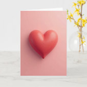 Rosa 3D Valentinskarte Karte (Gelbe Blume)