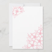 Rosa 40. Geburtstags-Party Einladung (Rückseite)