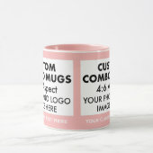 Rosa 4:6 Querformat 2 x Foto Rahmen Custom Combo Tasse (Zentrum)