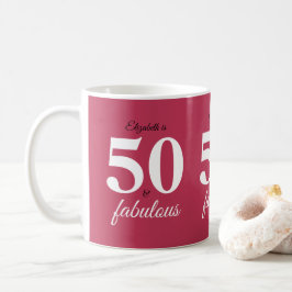 Rosa 50 und üppig kaffeetasse