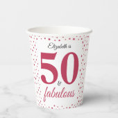 Rosa 50 und üppig pappbecher (Rückseite)