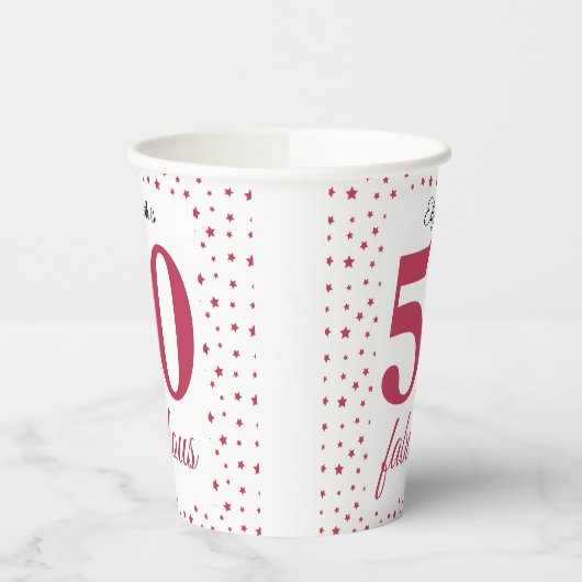 Rosa 50 und üppig pappbecher (Links)