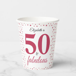 Rosa 50 und üppig pappbecher