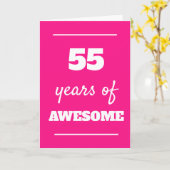 Rosa 55. Geburtstagskarte Karte (Gelbe Blume)