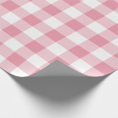 Rosa 5 cm Gingham Karo Geschenkpapier (Ecke)