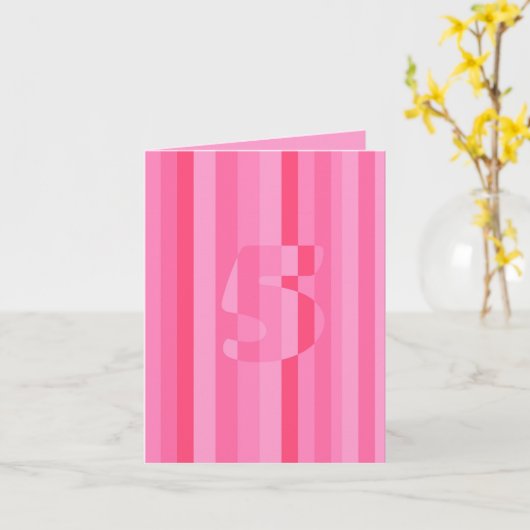 rosa 5 karte (Gelbe Blume)