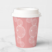 Rosa 70er Retro Disco Balls Brautparty Pappbecher (Rechts)