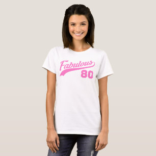 Rosa 80. Geburtstag T-Shirt