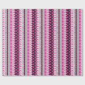 Rosa 8 Bit Liebe Herz Geschenkpapier (Flach)