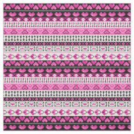 Rosa 8 Bit Liebe Herz Stoff