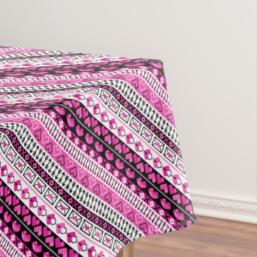 Rosa 8 Bit Liebe Herz Tischdecke (Beispiel)