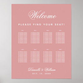 Rosa 8 Tischdecke Hochzeitskarte für die Rose Dust Poster