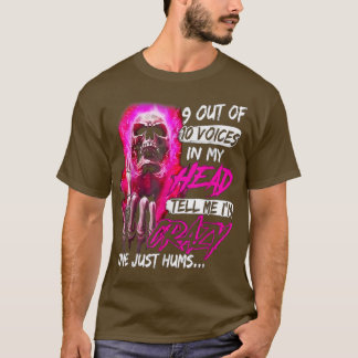 Rosa 9 von 10 Stimmen in meinem Kopf sagen mir, ic T-Shirt