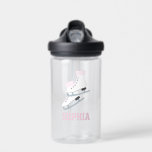 Rosa Abbildung Skate Personalisierte Girls Trinkflasche<br><div class="desc">Personalisiertes Design für Ihre kleinen Sportler und Sportfans.</div>
