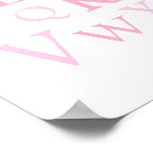 Rosa ABC Kinderzimmer Typografie drucken Poster (Ecke)