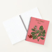 Rosa Abdeckung mit Blume Regency Romance Lover Notizblock (Innenseite)