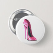 Rosa Absatz-Schuh-Kunst-Knopf Button (Vorne & Hinten)
