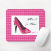 Rosa Absatz-und Herz-Mausunterlage Mousepad (Mit Mouse)