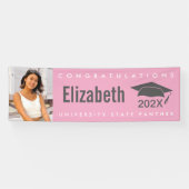 Rosa Abschluss 1 Foto modern, fett und einfach Banner (Horizontal)