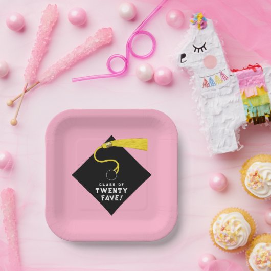 Rosa Abschluss 2025 Party Pappteller (Party)